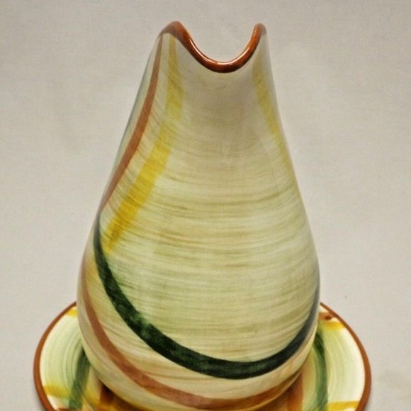 Vernonware Homespun Hand Painted Under Glaze 7 1/2" Salad Plate & 32 oz. Pitcher - Picture 2 of 13